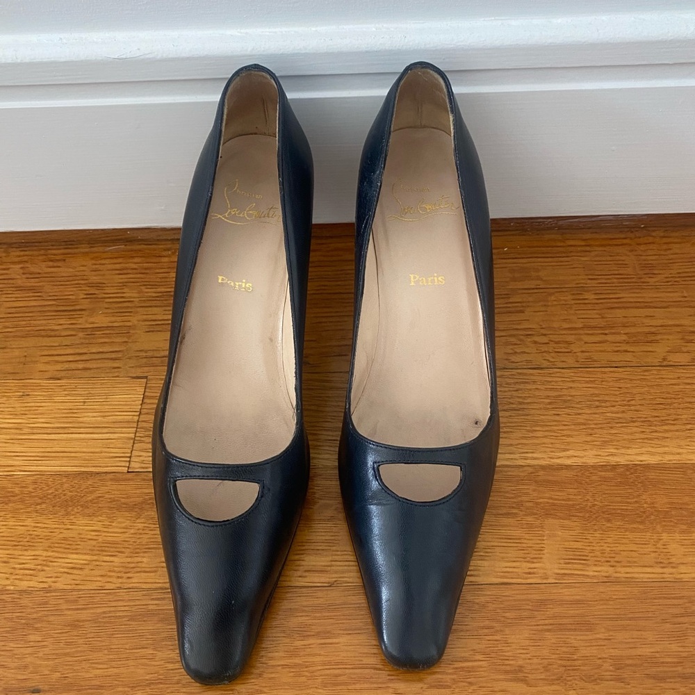 Black kitten heel Christian Louboutin